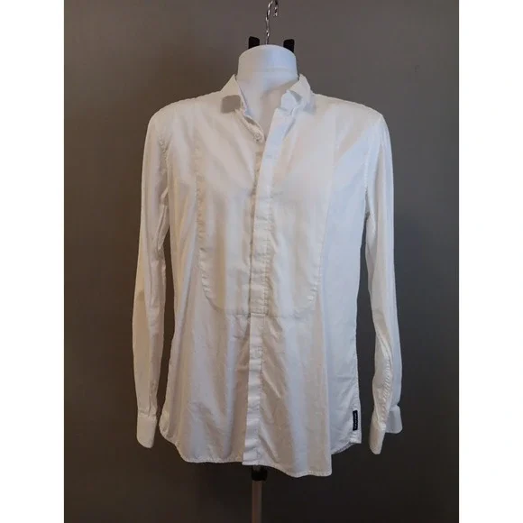 Mens Armani Exchange White Button Down Dress Shirt large - Picture 2 of 6
